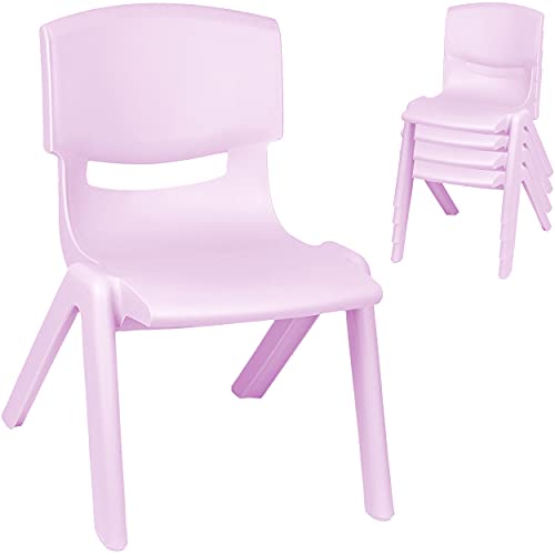 alles-meine.de GmbH 2 Stück - Kinderstühle/Stühle Farbe wählbar Flieder/helles lila - violett - Plastik - bis 100 kg belastbar/kippsicher - für INNEN & AUßEN - 0-99 J.. von alles-meine.de GmbH