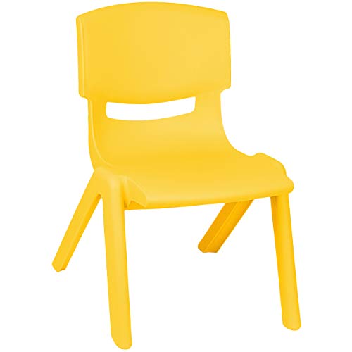 alles-meine.de GmbH Kinderstuhl/Stuhl - Farbwahl - gelb - Plastik - bis 100 kg belastbar/kippsicher - für INNEN & AUßEN - 0-99 Jahre - stapelbar - Garten - Kindermöbel für .. von alles-meine.de GmbH