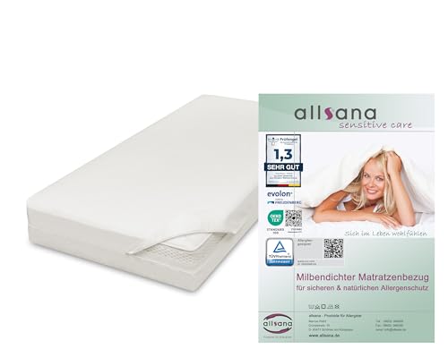 Allsana Allergiker Matratzenbezug 70x140x12 cm für Kindermatratze | Anti Milben Encasing | Milbenschutz für Hausstauballergiker | allergendichter Zwischenbezug für die Matratze | TÜV geprüft von allsana