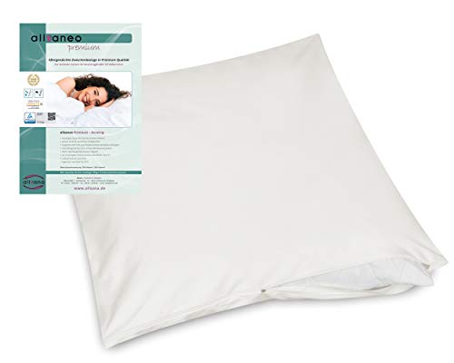 allsaneo Premium Allergiker Kissenbezug 80x80 cm | Allergie Bettwäsche extra weich und leicht | Anti Milben Encasing | Milbenschutz | allergendichter Zwischenbezug | TÜV geprüft von allsana