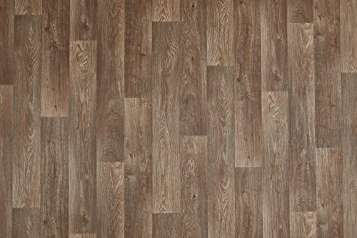 Misento PVC Bodenbelag Stabparkett braun Holzoptik Boden Fußboden mit Gesamtdicke von 2,8mm und Nutzschicht 0,2mm 200 x 500 cm von Misento