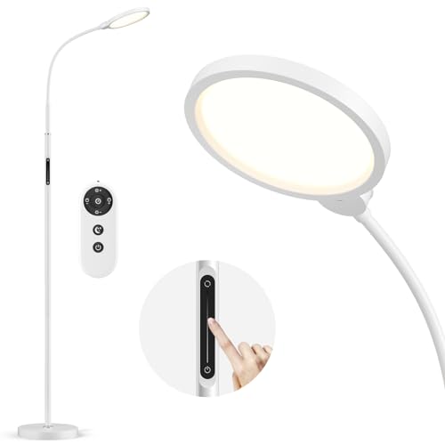 anyts Stehlampe LED Dimmbar Stehlampe Wohnzimmer mit flexiblem Schwanenhals Stehleuchte für Schlafzimmer, Büro, Lesen von anyts