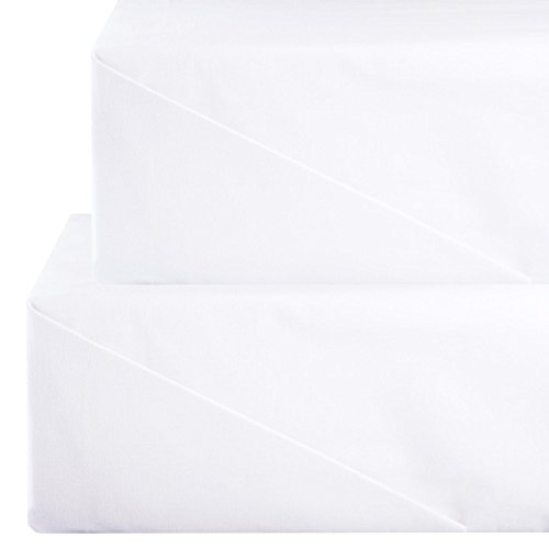 aqua-textil Superior Bettlaken ohne Spanngummi XXL Doppelpack 240 x 290 cm weiß Baumwolle leichte Sommer-Bettdecke von aqua-textil