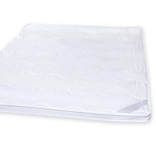aqua-textil Ambiente Unterbett 100 x 200 cm weiß Mikrofaser Matratzenauflage Hohlfaser Füllung Auflage Matratzenschoner von aqua-textil
