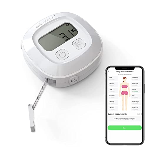 arboleaf Smart Körperumfangmaßband mit App, Bluetooth-Maßband für Körpermaße, Verriegelungsmechanismus, einziehbar, Körpermaßband zur Gewichtsabnahme, Umfangslänge messen, CM/Zoll von arboleaf