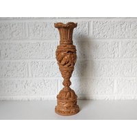 Vintage Handgeschnitzter Kerzenhalter | Aufwendig Geschnitzter Aus Holz Tiere von archipel32