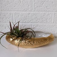 Vintage Weinende Gold Schale | Kingwood Keramik, East Palestine, Ohio Fifties von archipel32
