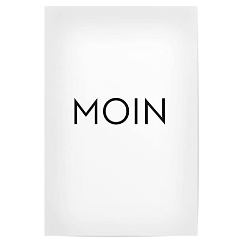 artboxONE Poster 75x50 cm Typografie Moin! hochwertiger Design Kunstdruck - Bild Moin minimalistisch Moin von artboxONE