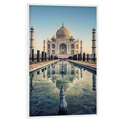 artboxONE Poster mit weißem Rahmen 30x20 cm Städte Wonder of The World - Bild taj Mahal Architecture Architektur von artboxONE