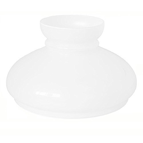 Lampenschirm Ersatzglas für Lampen und Kronleuchter aus Eisen und Messing Durchmesser 24 cm weiß von arterameferro