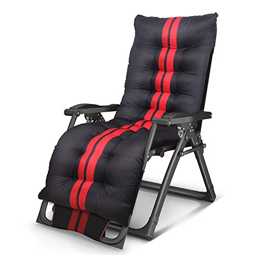 Zero Gravity Sessel, zusammenklappbar, mit extra großen gepolsterten Kissen und Kissen, verstellbare Rückenlehne, 300 kg (plus Baumwollpolster) von asdchZen