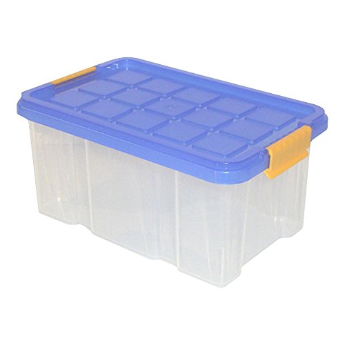 axentia Aufbewahrungsbox Universal stapelbar mit Deckel, Kunststoff, Anzahl: 12 Stück, 40 x 29 x 15 cm von axentia