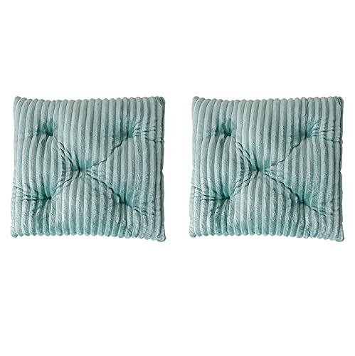 Stuhlkissen für Esszimmerstühle, Cord, mehrere Farben, Stuhlkissen, Single/Set von 2/Set von 4/6, für Esszimmer, Küche, Garten, Büro, hellgrün, 2 Stück, 40 x 40 cm von bandezid