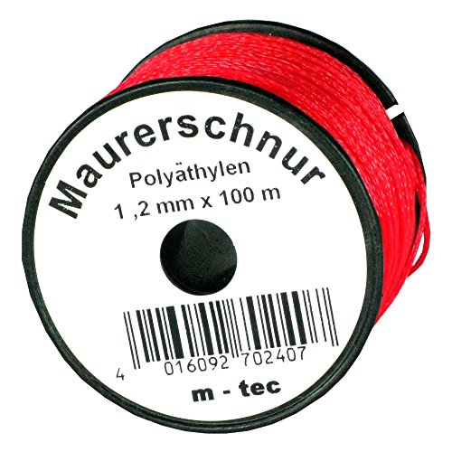 Lot-Maurerschnur 100 m x Ø 1,2 mm Rot von bauCompany24