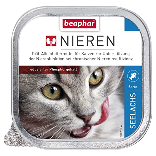 Beaphar Nierendiät - Sorte: Seelachs - Für Katzen - Schonkost bei Nierenproblemen - Diät-Alleinfuttermittel bei chronischer Niereninsuffizienz - 1er Pack (1 x 100 g) von beaphar