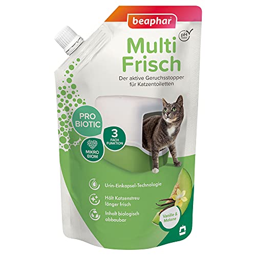 BEAPHAR - Multi Frisch - Der Aktive Geruchsstopper Für Katzentoiletten - Mit Probiotika - Schützt Das Mikrobiom - Biologisch Abbaubar - PH-Neutral - Vanille Und Melone - 400 g von beaphar