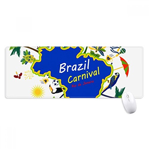 beatChong Berg Corcovado Brasilien Karte Brasilien Karneval Griffige Mousepad Große Erweiterte Spiel Büro titched Kanten Computer-Mat Geschenk von DIYthinker