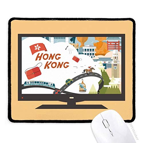 beatChong Hong Kong berühmte Cartoon Places Computer Mouse Pad Anti-Rutsch-Gummi Mousepad Spiel Büro von beatChong