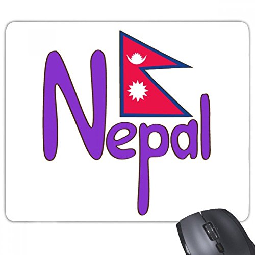 beatChong Nepal Nationalflagge Rot, Lila, Muster Anti-Rutsch-Gummi Mousepad Spiel Büro Mauspad Geschenk von beatChong