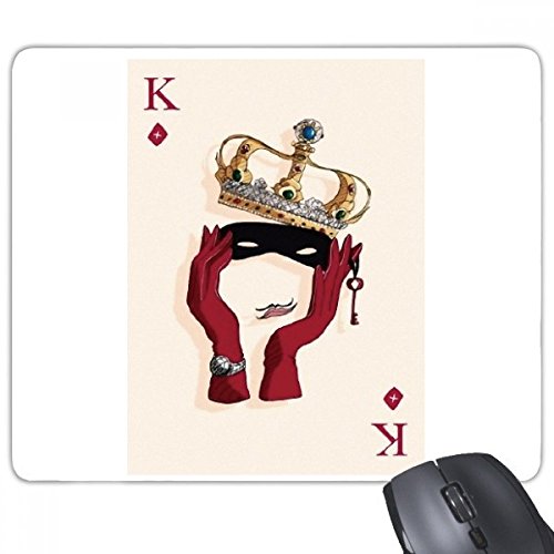 beatChong Spielkarten Diamant-K Muster Anti-Rutsch-Gummi Mousepad Spiel Büro Mauspad Geschenk von beatChong