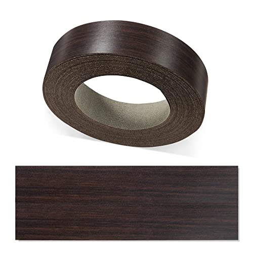 ben+camilla.com Kantenumleimer zum Aufbügeln | Wenge 22 mm x 25 m Rolle glatt matt | Melamin Bügelkante Kantenband für Möbelbauplatten Regalbretter von ben+camilla.com