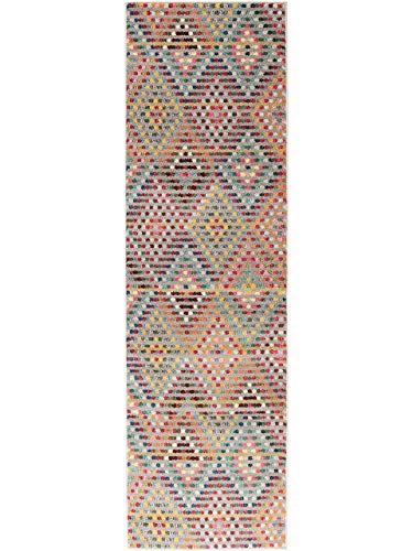 benuta Nest Teppich Casa - Kunstfaser - Läufer & im Style: Ornament, Boho-Style - Pflegeleicht für Wohnzimmer Schlafzimmer Flur Terrasse Balkon, Multicolor, 70x240 cm von benuta