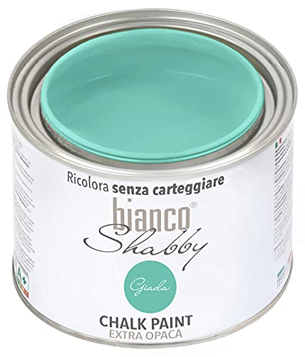 bianco Shabby® Giada Kreidefarbe Wasserbasis für Alle Oberflächen einfach zu verarbeiten ohne schlechten Geruch - Chalk Paint Extra Matt (500 ml) von bianco Shabby