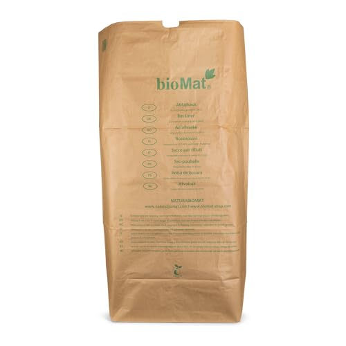 bioMat 240l kompostierbare Papiersäcke für Biotonnen, 1-lagig, reißfest & nassfest (25 Stk.) von bioMat