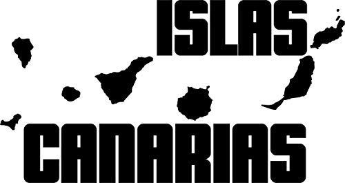 Autoaufkleber – Islas Canarias – Kanadische Inseln – Meer – Urlaub // KFZ-Aufkleber (Schwarz - 210 mm x 100 mm) von blattwerk-design