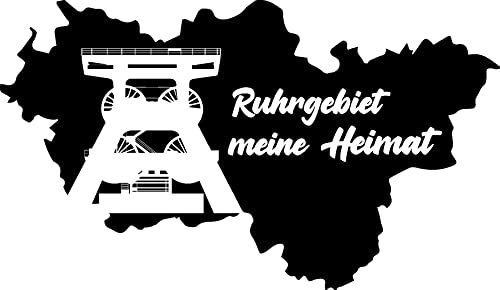 Wandtattoo: 'Ruhrgebiet' – Der Pott //Farbe und Größe (Schwarz - 1050 mm x 600 mm) von blattwerk-design
