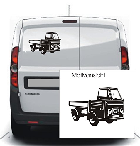 blattwerk-design KFZ Aufkleber - Multicar M22 - Kult - DDR // (450 mm x 310 mm, Schwarz) von blattwerk-design