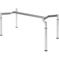 Höheneinstellbares Tischgestell, Weiß, Besprechungstisch, Schreibtisch, Konferenztisch, für Tischplatten 180 x 80 cm von boho office
