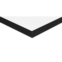 Schreibtischplatte mit farbiger Kante, weiß 160 x 80 cm – Kante schwarz – Melamin Duo Color Tischplatte von boho office
