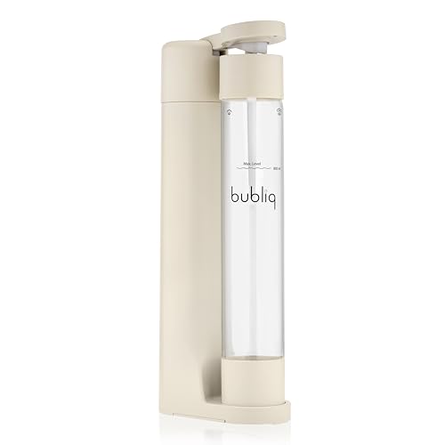 bubliq Wassersprudler, Beige, mit 1 l Flasche, minimalistisches Design, sparkle anything von bubliq