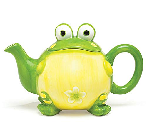 Entzückende Toby The Toad/Frosch Teekanne für Küchendekoration, grün, 907 ml von burton+BURTON