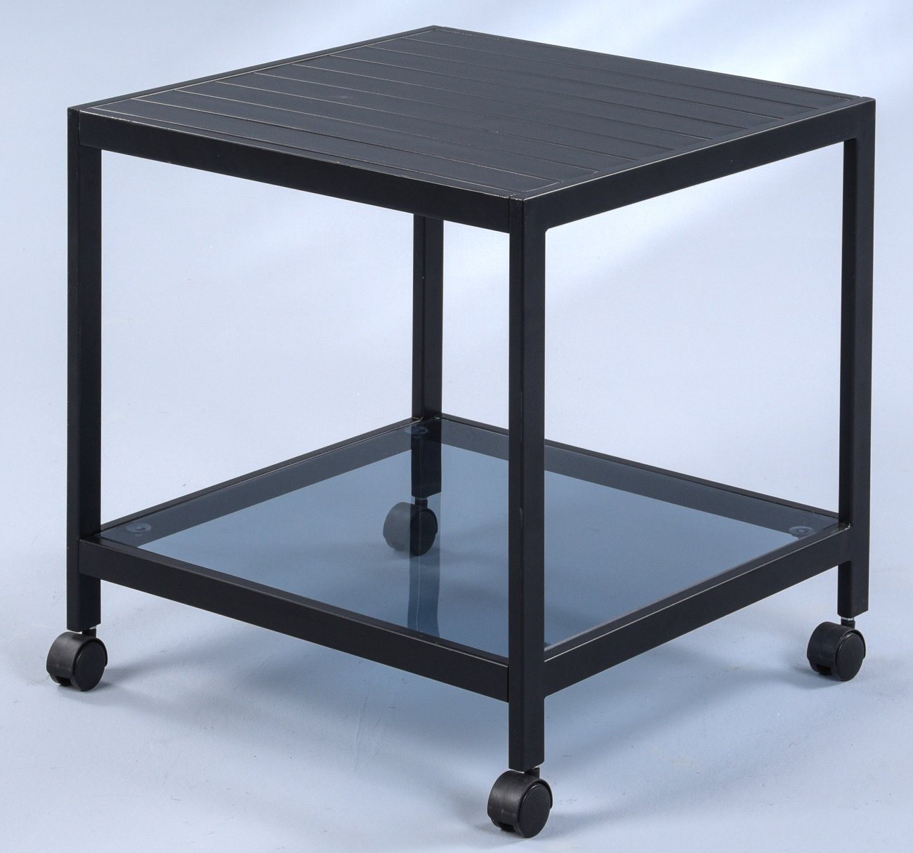 bv-vertrieb Glastisch Couchtisch schwarz Wohnzimmertisch auf Rollen Glastisch - (4351) von bv-vertrieb