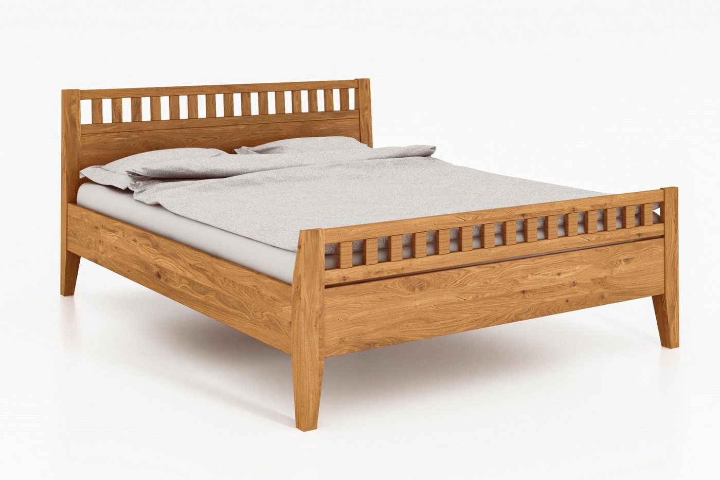 byoak Bett ODYS 160 x 200 aus Massivholz, mit Holzkopfteil, Naturgeölt von byoak