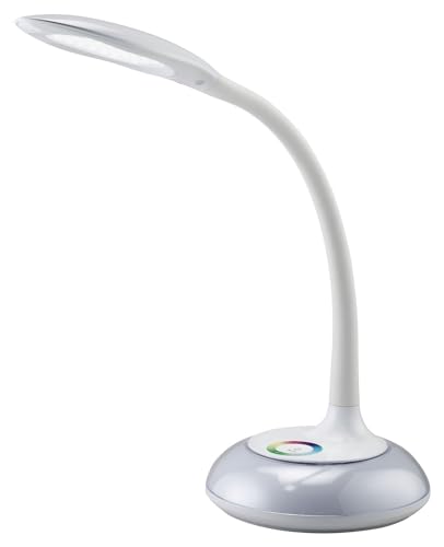 casa NOVA LED-Schreibtischlampe - Weiß - Kunststoff - H 55 cm - RGB-Farbwechsel - dimmbar von casa NOVA