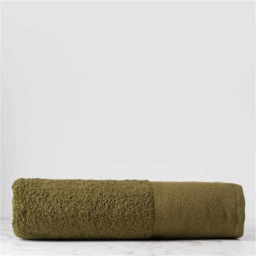 casaviva® Badetücher SPA 100% Baumwolle Sublime 650 g/m², Zertifiziert nach Öko-Tex Extra weich, extra saugfähig, umweltfreundliche Landwirtschaft (Waldgrün, 1 Maxi-Badetuch) von casaviva