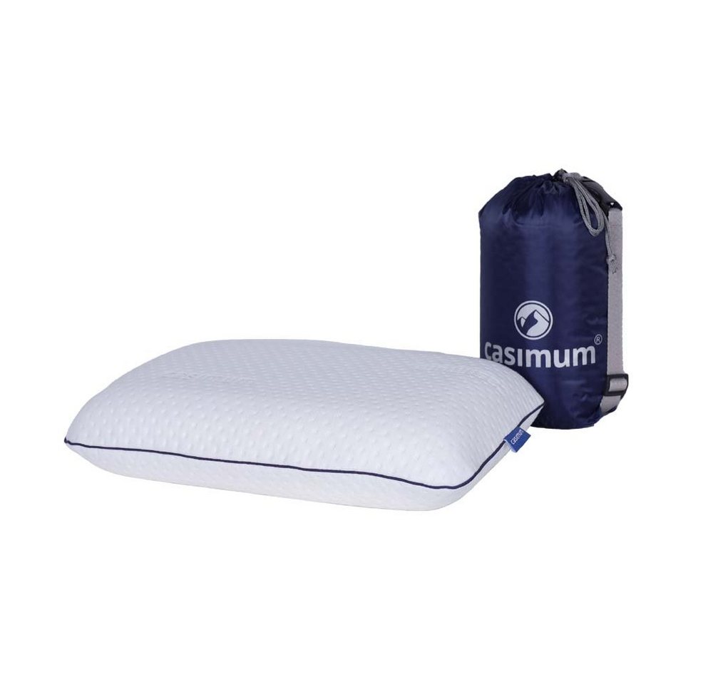 casimum Reisekissen ergonomisches Reisekissen aus Viscoschaum, 1-tlg., stützend und bequem für unterwegs, 40x25x10cm ohne Bezug von casimum