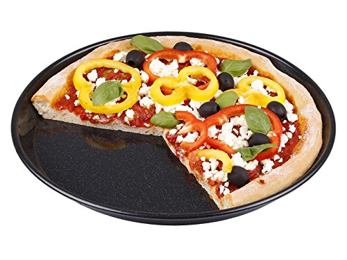 chg 3461-66 Pizzablech amerikanisch, rund Emaille, Maße Circa 32 x 3 cm von c|h|g