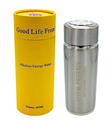 Portable Alkaline Water Twin Filter Nano Energy Ionizer Flask Health Cup, Bottle, Silver von chi-enterprise