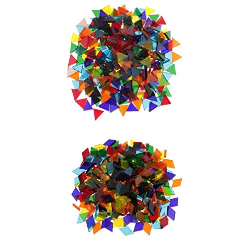 500pcs Sortierte Die Farben Dreieck Raute Glasmosaik Fliesen, Die Für Handwerk Glasig Sind von chiwanji