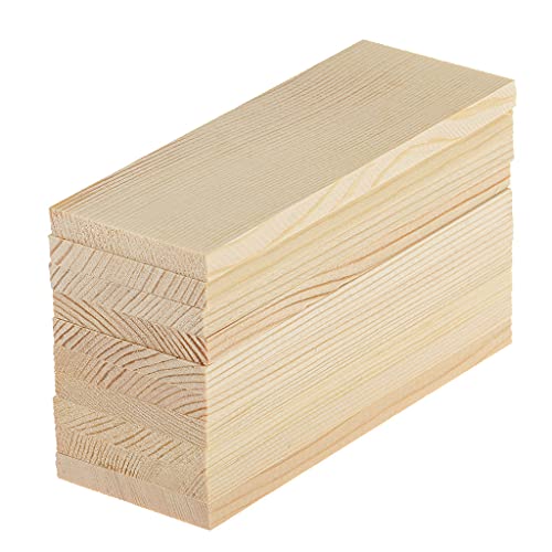 chiwanji 10 natürliche blanko rechteckige Holzformen aus Kiefernholz Holzschild, Holzschild, Verzierung zum Basteln, Beschriften und Erstellen, 9,9 x 3,9 x 0,61 cm von chiwanji