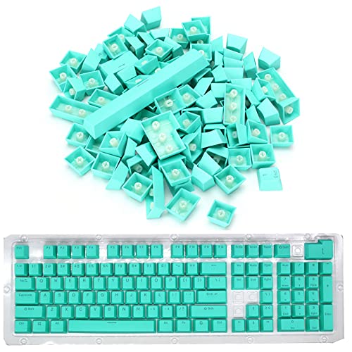 ciciglow Tastenkappen-Set, Interessantes DIY-PBT-Tastenkappen-Kit, Einschließlich 108 Tasten Schalter Mechanische Tastaturtastenkappen Videospiel-Tastenkappe Ölbeständiger Bunter Stil(Blau) von ciciglow