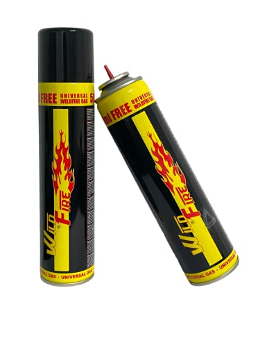 Clearfee 2 Stück Universal Butan Gas Feuerzeuggas zum nachfüllen für Feuerzeugen, Flambierbrenner, 100% Reinheit, Nachfüllgas, Lighter Gas inkl. Aufsätze von CLEARFEE