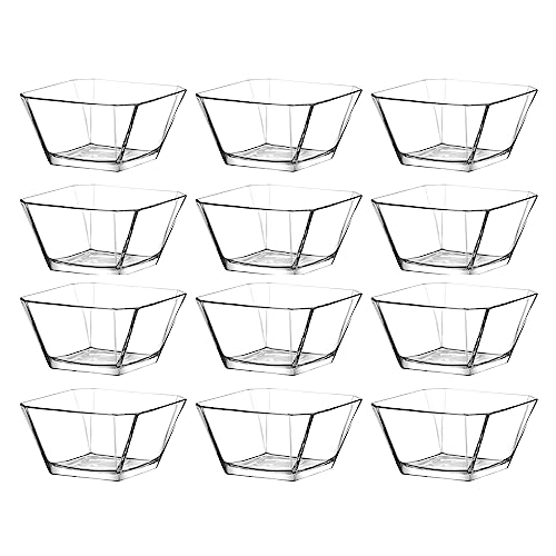 CLEARFEE 12-tlg. Glasschalen-Set aus hochwertigem Glas | stappelbar | 12x je 300 ml Dessertschalen Glasschüssel Salatschüssel Glas Schälchen Set Schale Schale Deko Schale Bowl von CLEARFEE