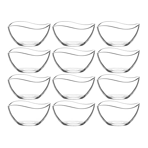 CLEARFEE Glasschalen-Set 6-12tlg. aus hochwertigem Glas 215 ml oder 310 ml Schalen Dessertschale Vorspeise Bowl Glasschüssel (12Stk. 215 ml) von CLEARFEE
