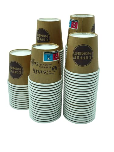 CLEARFEE Premium Einweg Espressobecher Pappbecher Einwegbecher 100ml 0,1l 4oz, Coffee Kaffee to go aus Papier (100 Becher) von CLEARFEE