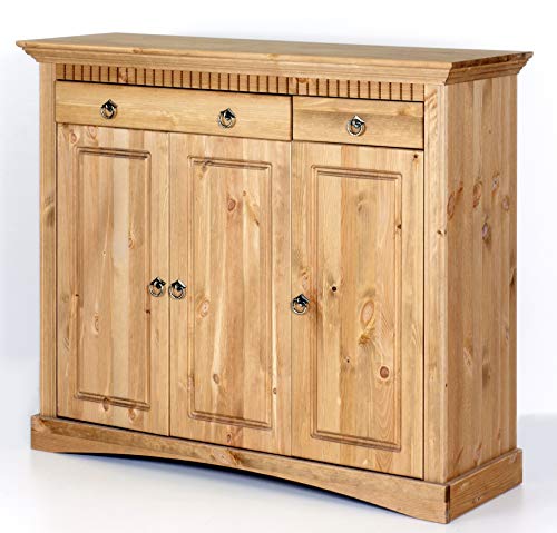 clever-moebel 3trg. Kommode aus Kiefernholz gelaugt/geölt, Schrank, Sideboard von clever-moebel